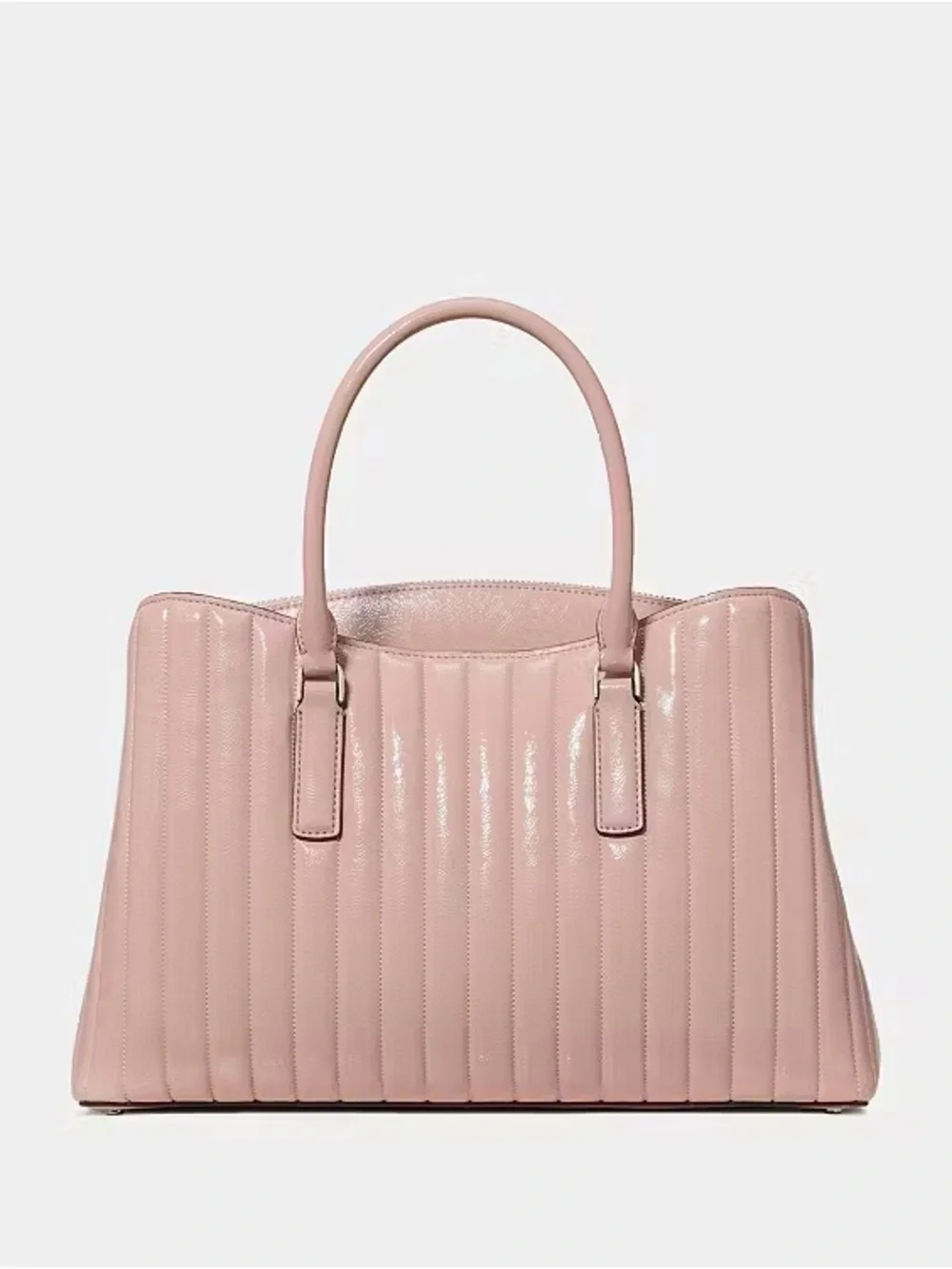 ♠️Kate Spade New York Thompson Street Shiny Quilted Satchel Bag, Rose Smoke NWT
